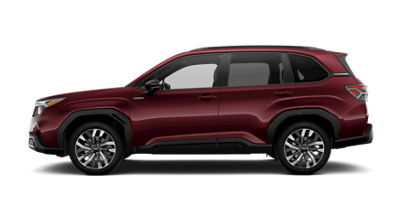 A side view of the 2026 Subaru Forester Hybrid Touring.