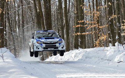 Higgins and Drew 2nd at Sno*Drift Rally