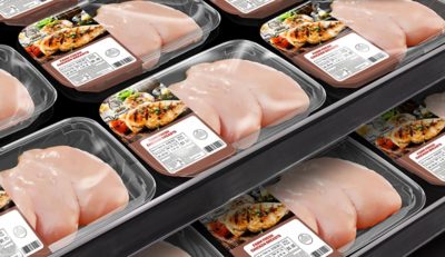 chicken breast in Cryovac trays