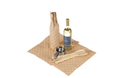 BUBBLE WRAP Paper Cushioning with wine and kitchen tools