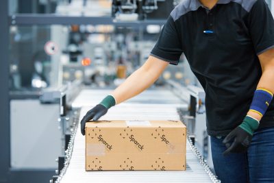 box in assembly line