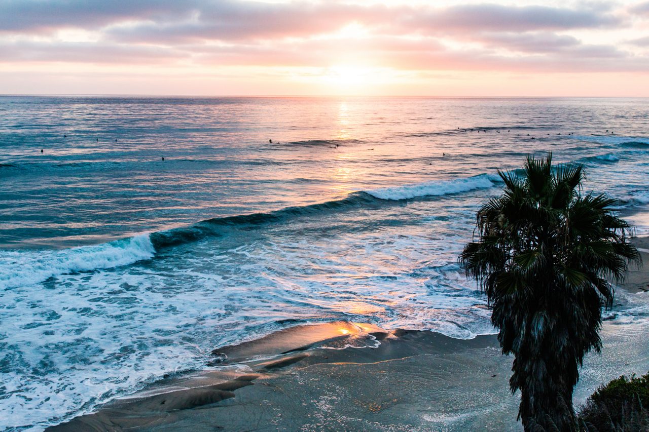 sunset at the beach in Southern California