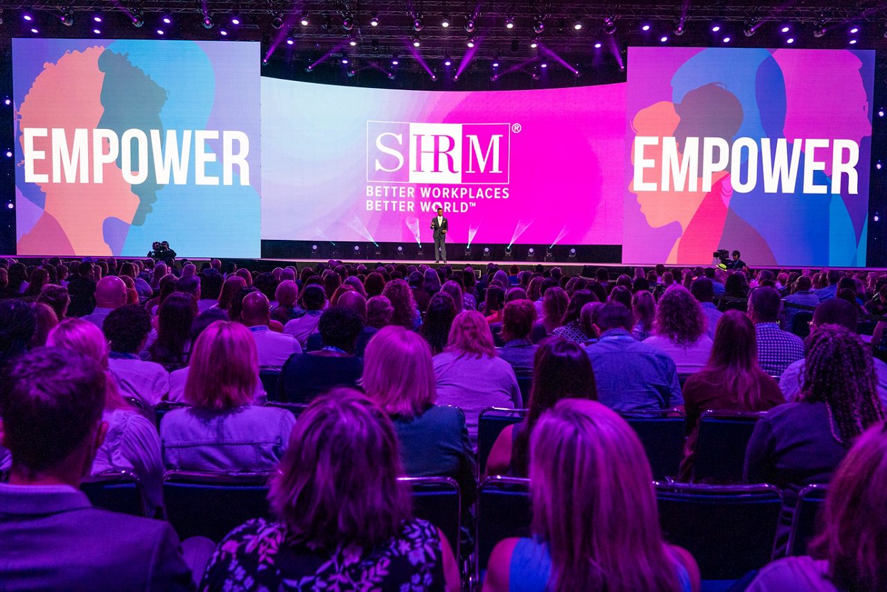 A crowd of attendees at the SHRM Annual Conference