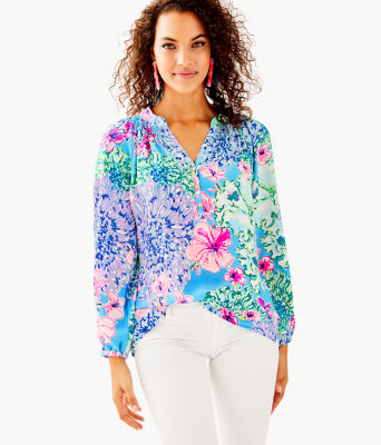 The Elsa Top: Blouses & Silk Tops | Lilly Pulitzer