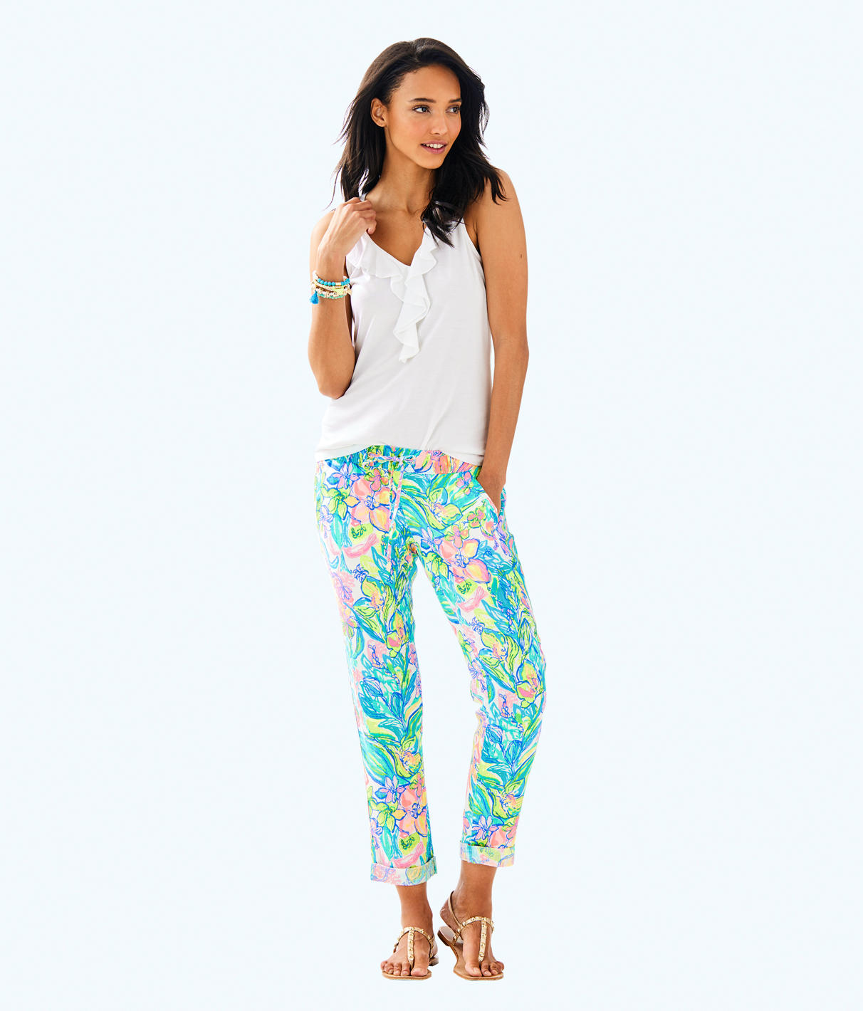 LILLY PULITZER 31" ADEN LINEN PANT,29700