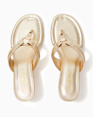 gold wedge sandal