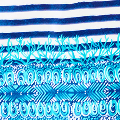 UPF 50+ Captain Dress, Bright Navy Positano Stripe Engineered Dress, swatch