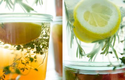 Lemons and Jadeite Summer Garden Tea for Two