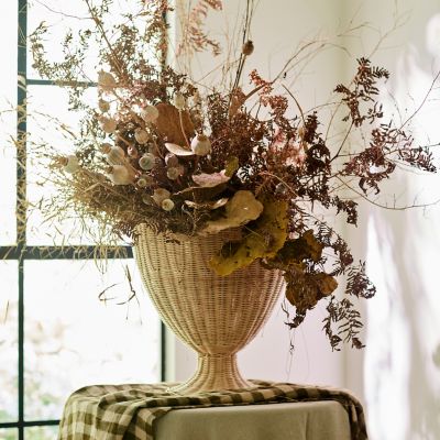 Shop the Look: A Bountiful Harvest Arrangement with the Rattan Urn