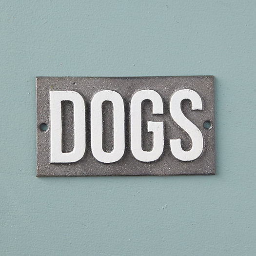 View larger image of Cast Iron Dogs Sign