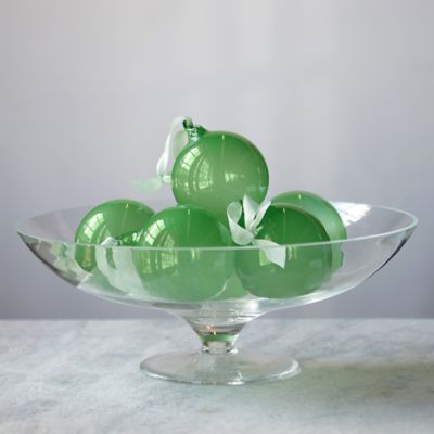 Milk Glass Ornaments, Small Set of 6