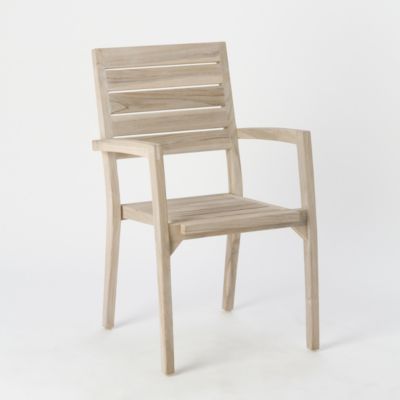 Slatted Teak Stacking Chair Terrain