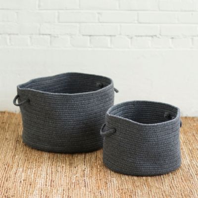 Woven Wool Storage Basket