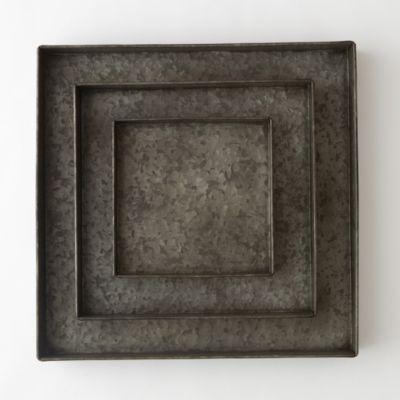Habit & Form Square Tray, Dark Zinc 10-20"