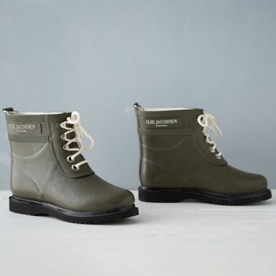 ilse jacobsen lace up rubber boots