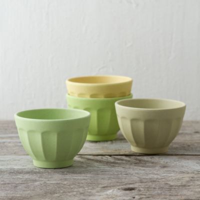 Set of Bamboo Picnic Ice Cream Bowls