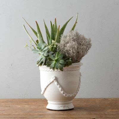 Glazed Garland Urn