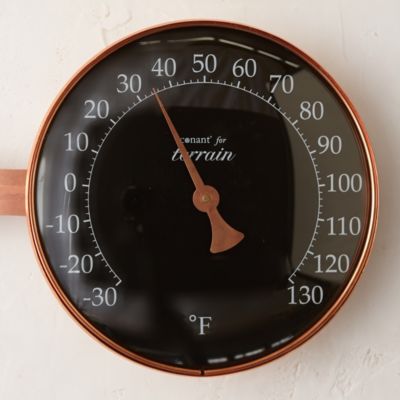 Copper Dial Thermometer, Large Display