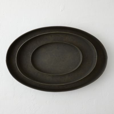 Habit + Form Oval Tray, Dark Zinc 13-25"