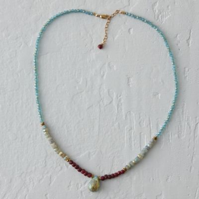 Ruby & Aquamarine Necklace | Terrain