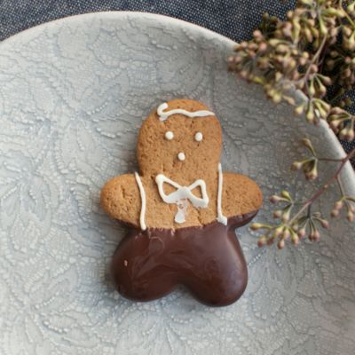 Chocolate Dipped Gingerbread Man