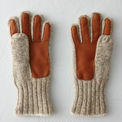 wool gloves with leather palms