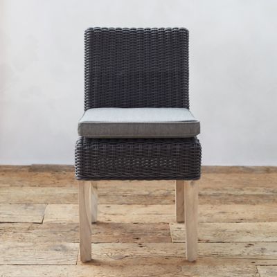 All Weather Wicker & Teak Side Chair