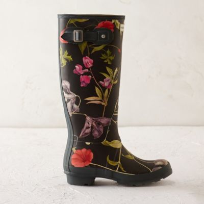 hunter floral boots