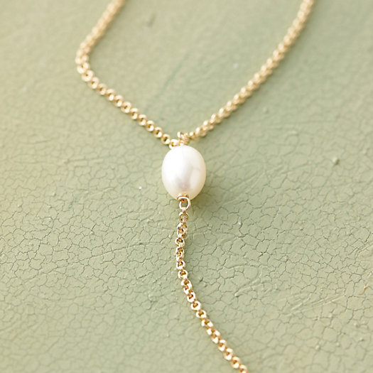 Pearl & Heart Drop Necklace | Terrain