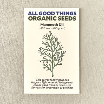 Organic Mammoth Dill Seeds