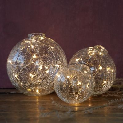 Crackled Glass Orb