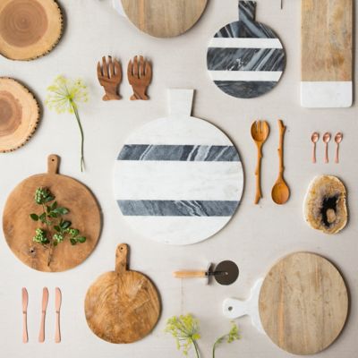 Small Pendleton Round-Up Teak Cutting Board