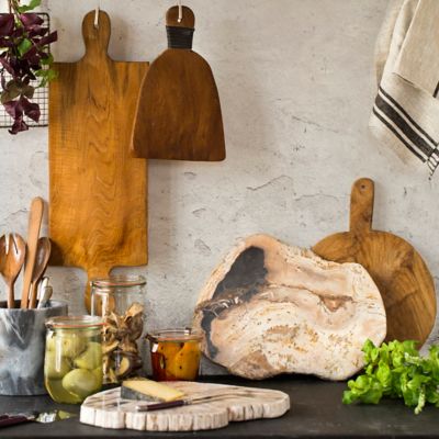 Small Pendleton Round-Up Teak Cutting Board