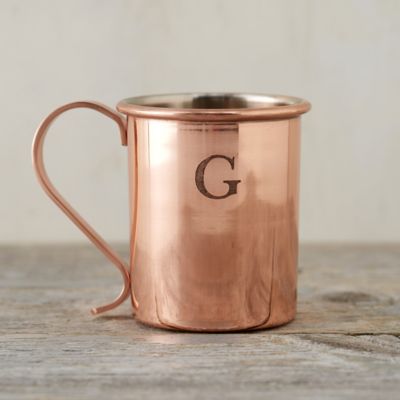 Monogrammed Copper Mug*