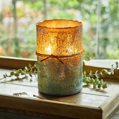 Textured Glass Candle, Grapefruit & Pine - Terrain