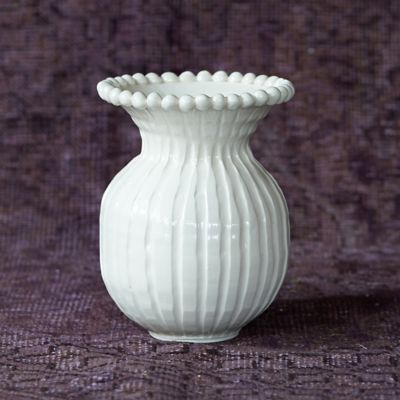 Frances Palmer Beaded Edge Vase