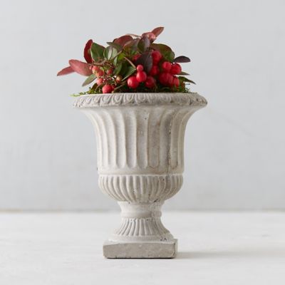 Ridged Cement Urn