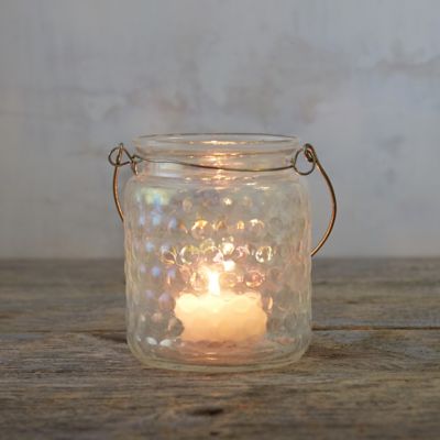 Hammered Dot Votive Lantern
