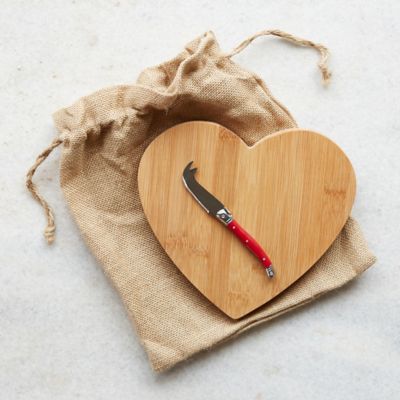 Heart Cheese Board + Knife Set