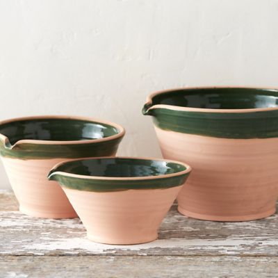 Terracotta Mixing Bowls, Set of 3