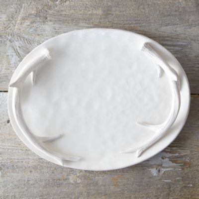 Antler Handle Ceramic Platter