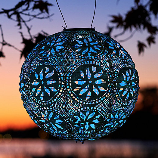 View larger image of Floral Lace Solar Lantern