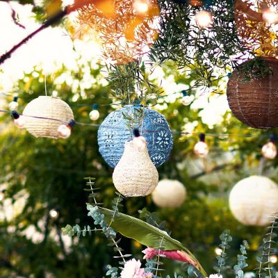 Floral Lace Battery Lantern, Oval - Terrain