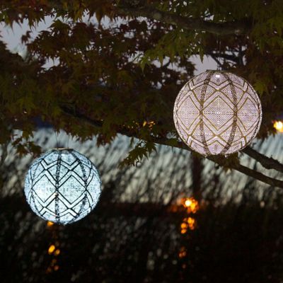 Floral Lace Battery Lantern, Oval - Terrain