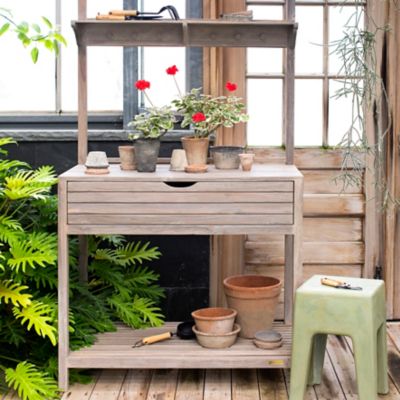 Gardener Teak Potting Station