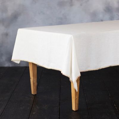 Metallic Crochet Edge Tablecloth