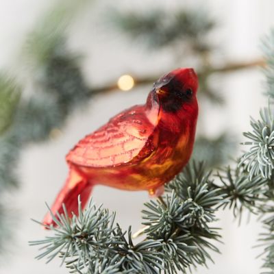 Cardinal Glass Clip Ornament