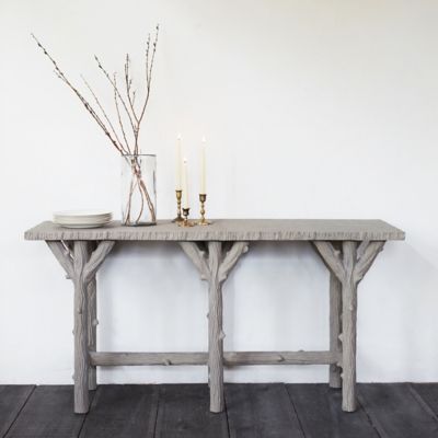 Faux Bois Console Table