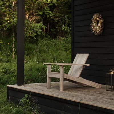 Teak Adirondack chair with footstool