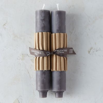 Beeswax Column Candle Pair
